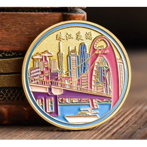 广州特色纪念品珠江夜游纪念币
